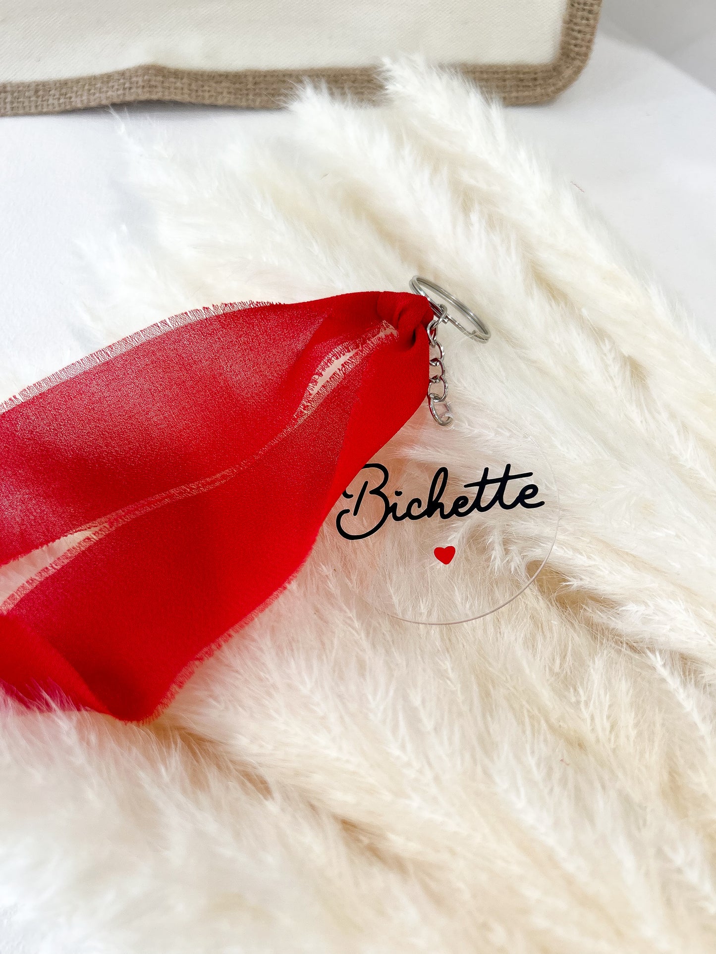 Porte cléfs acrylique: Bichette <3