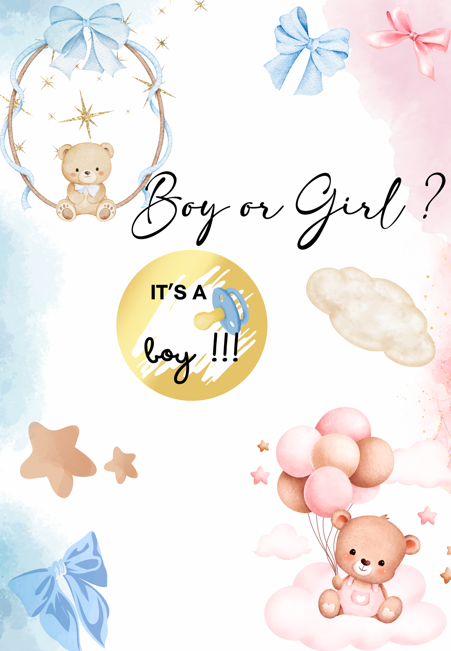 Carte a gratter - Annonce Baby It’s a Boy !!