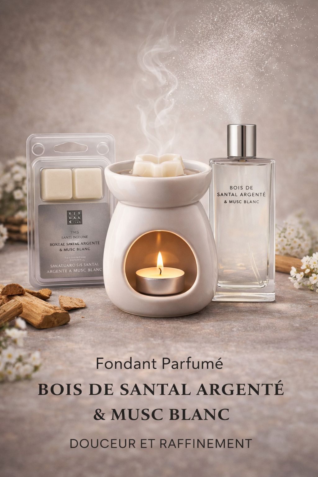 Bois de santal argenté & Musc blanc