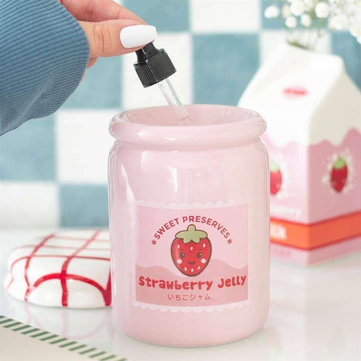 Brûleur pot de confiture à la fraise