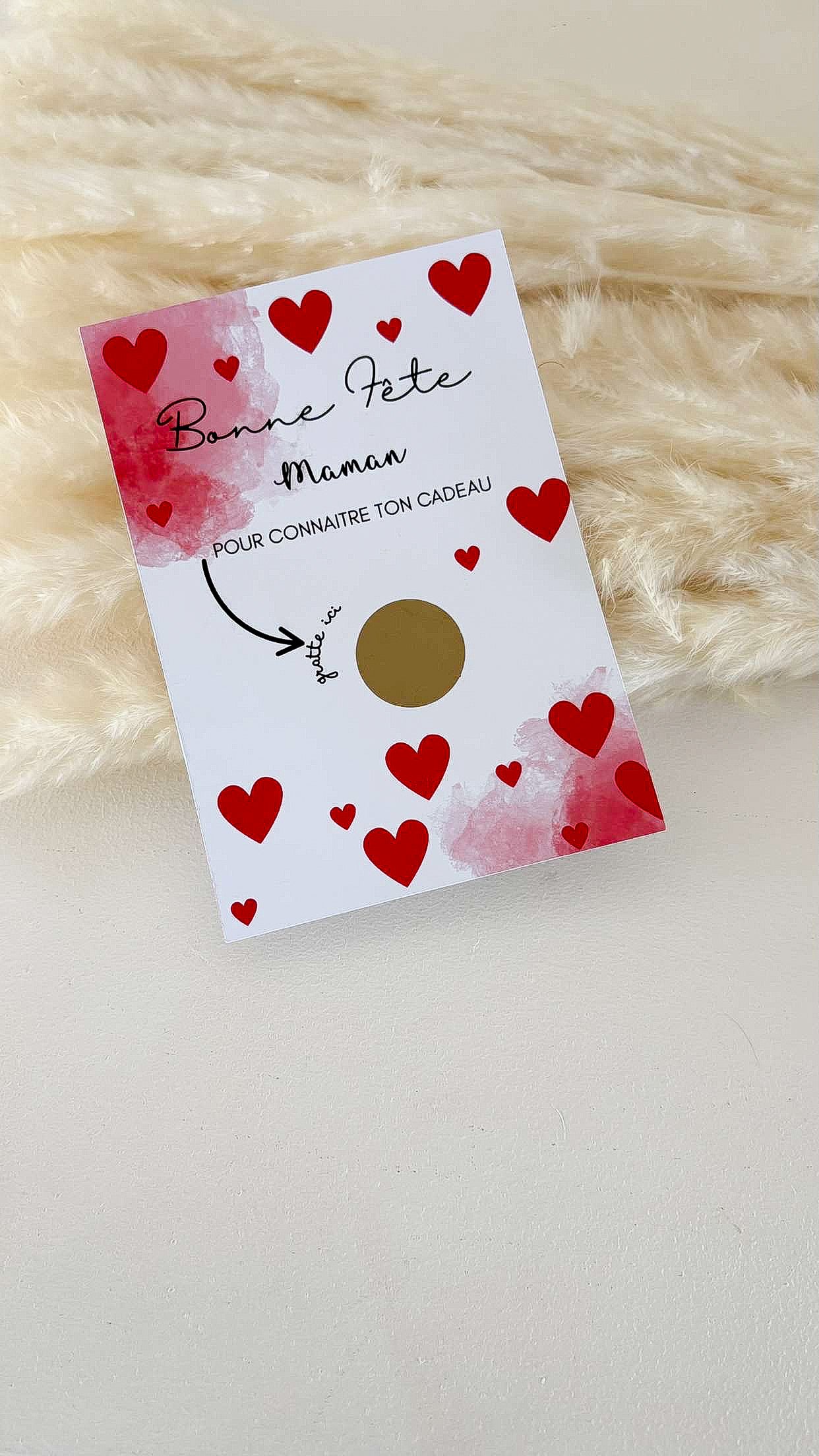 Carte à gratter: Bonne fête Maman