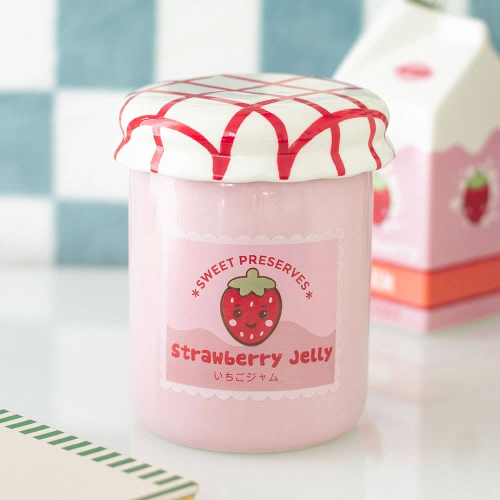 Brûleur pot de confiture à la fraise
