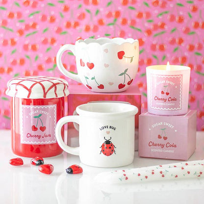 Brûleur pot de confiture à la cerise