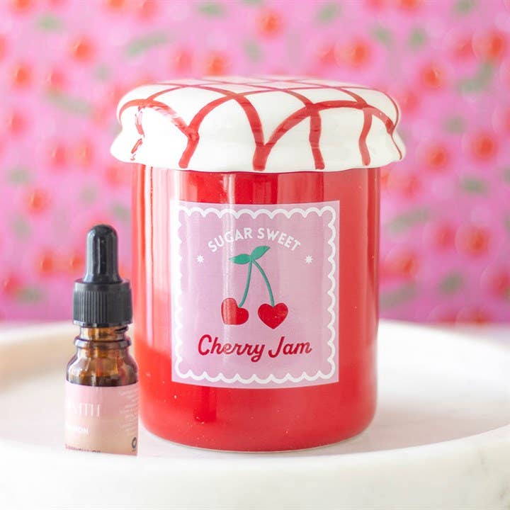 Brûleur pot de confiture à la cerise