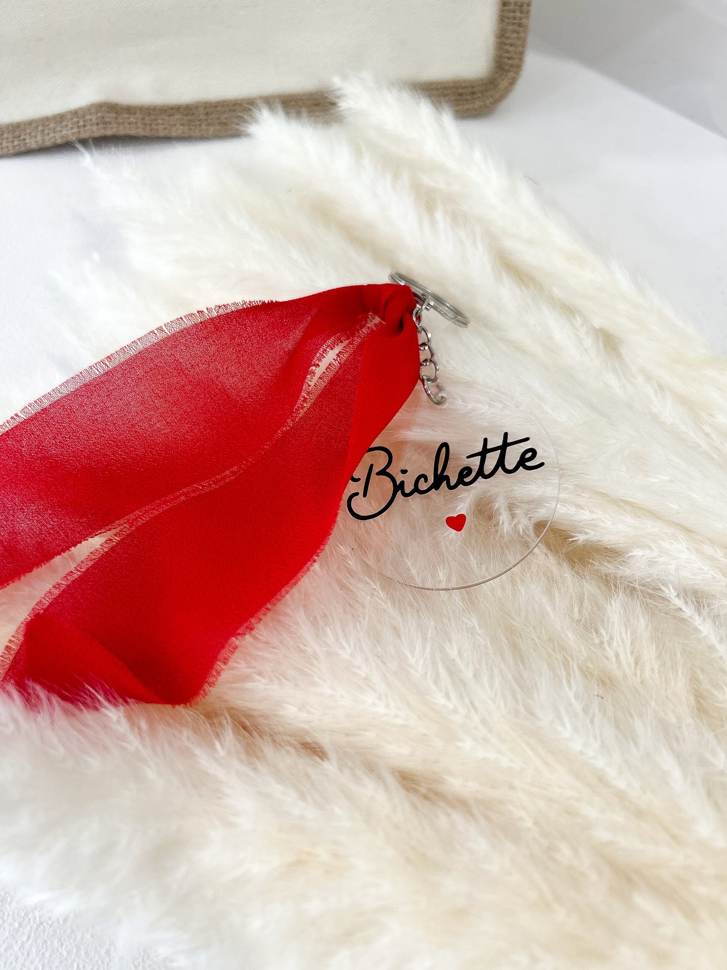 Porte cléfs acrylique: Bichette <3