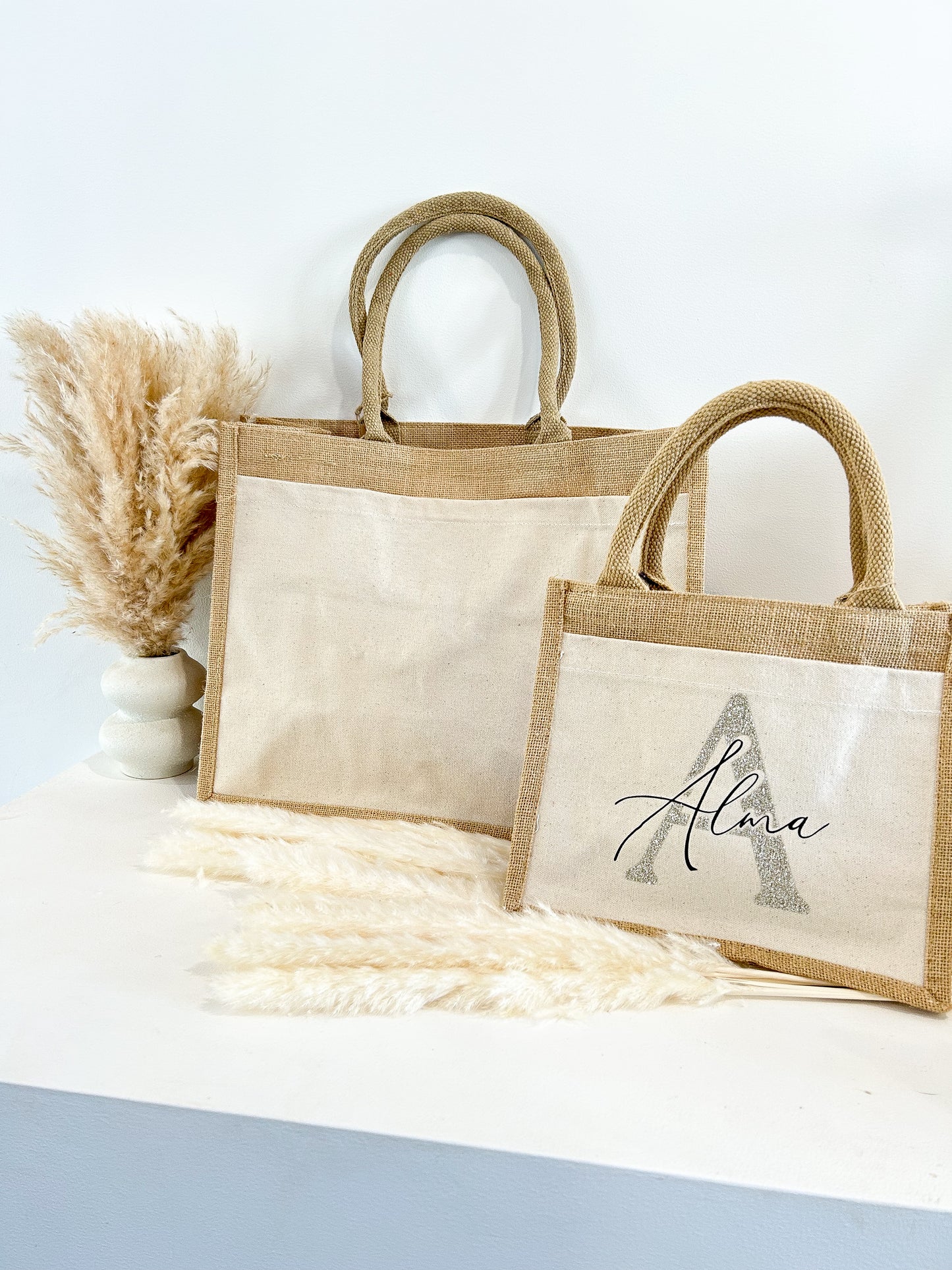 Baby bag Jute initial •