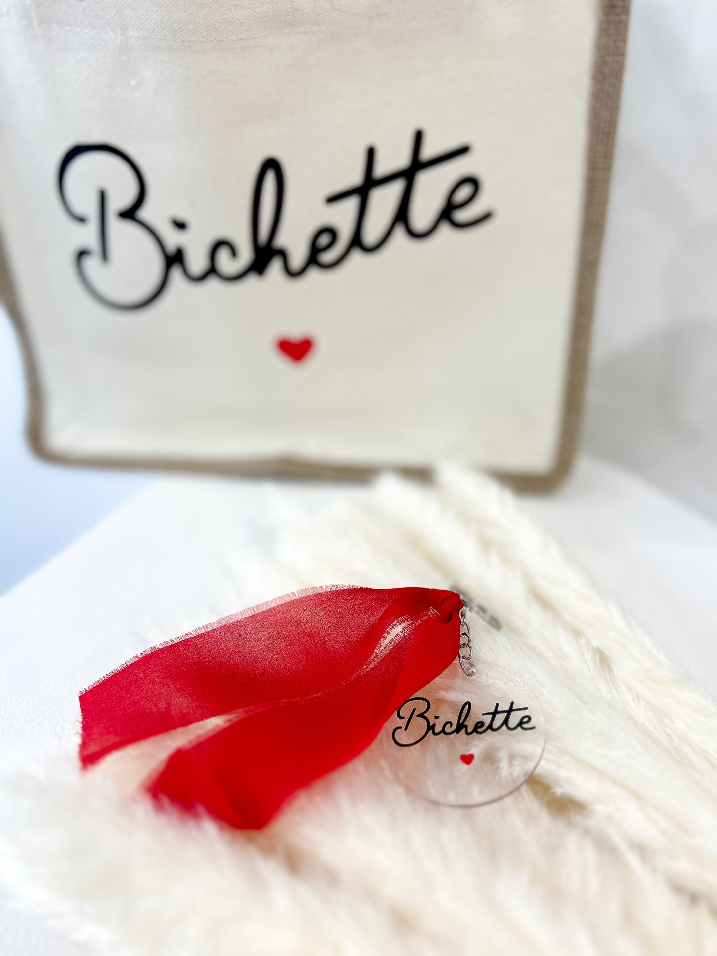 Porte cléfs acrylique: Bichette <3