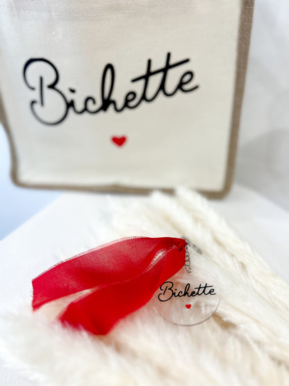Porte cléfs acrylique: Bichette <3