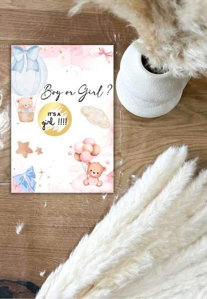 Carte a gratter - Annonce Baby It’s a Girl