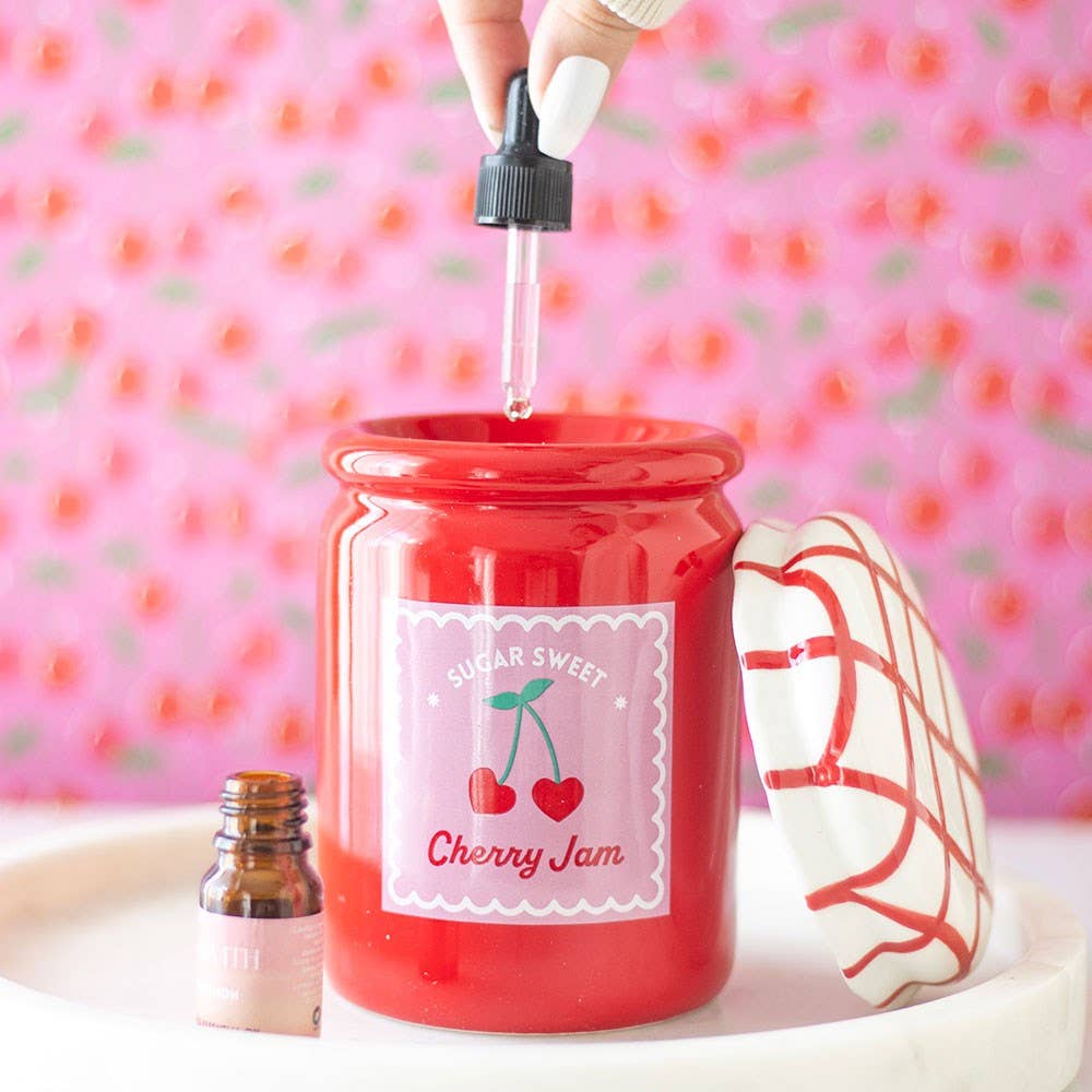 Brûleur pot de confiture à la cerise
