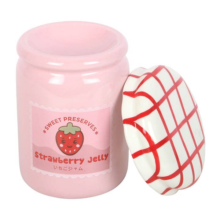 Brûleur pot de confiture à la fraise